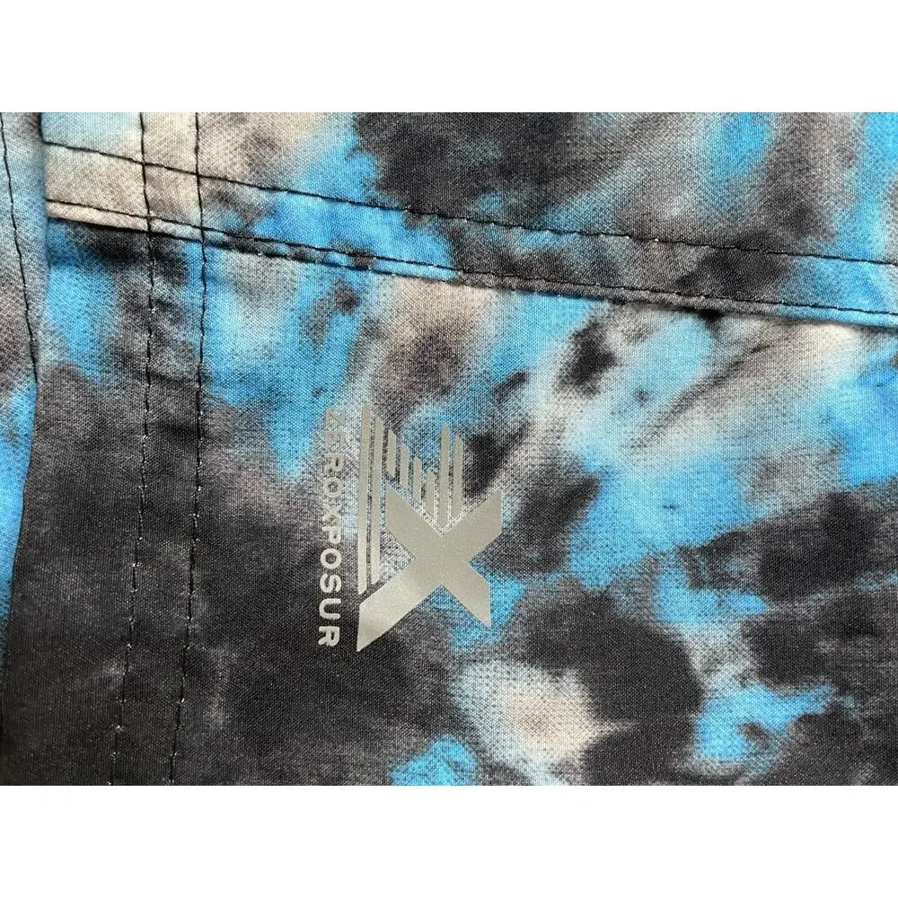 ZeroXposur Blue Dive Tie Dye Swim Trunks Men's Medium 7